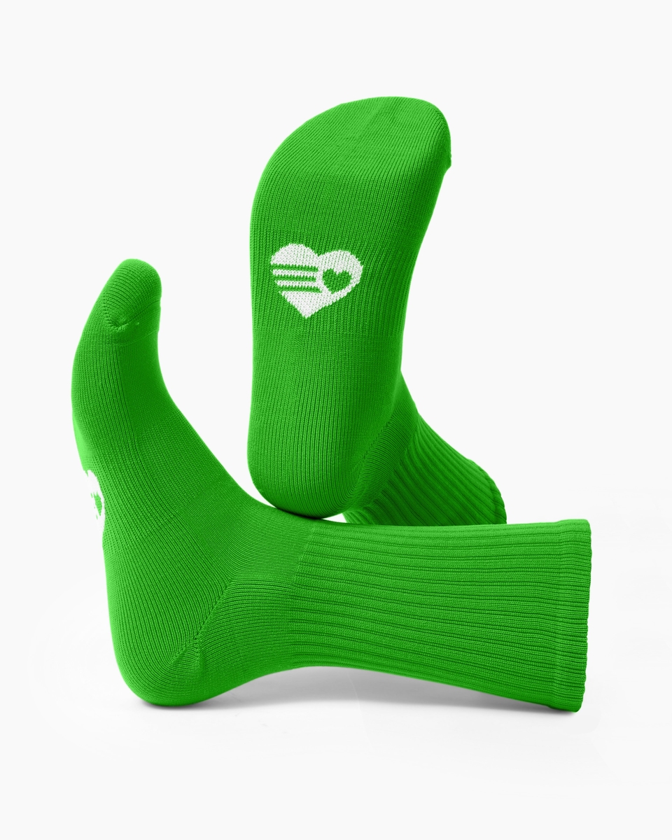 Kelly Green Sport Crew Socks Style 1552 We Love Colors